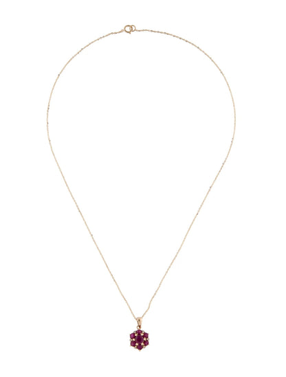 14K Ruby & Diamond Pendant Necklace