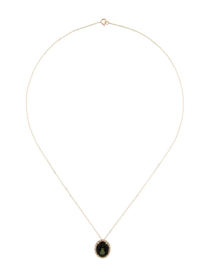 14K Tourmaline & Diamond Pendant