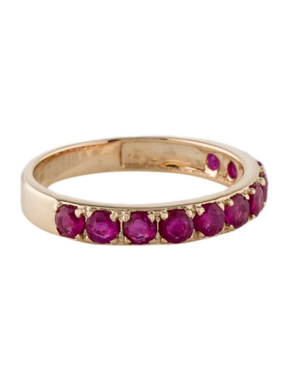 14K 1.33ctw Ruby Half Eternity Band