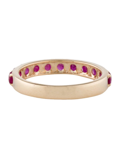14K 1.33ctw Ruby Half Eternity Band