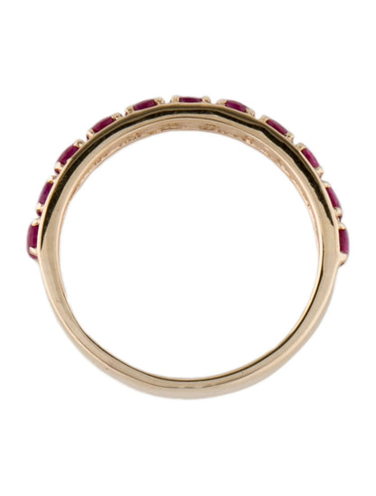 14K 1.33ctw Ruby Half Eternity Band
