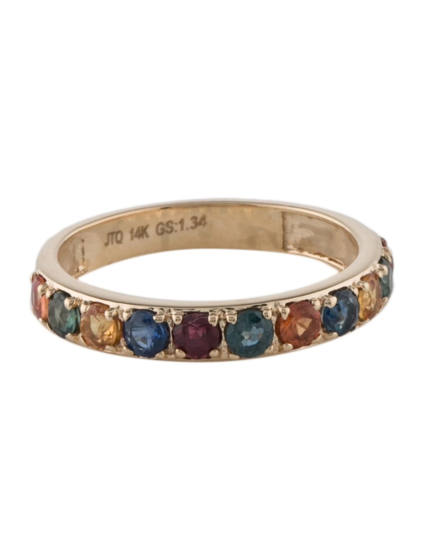 14K 1.34ctw Multi-Sapphire Band