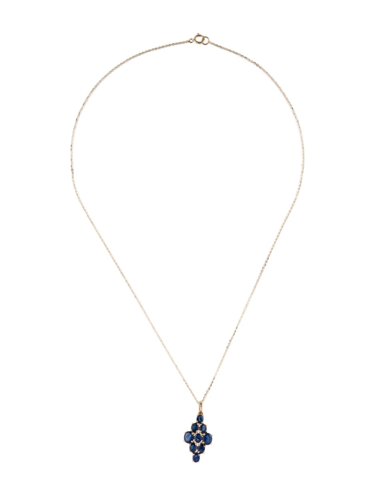 14K Sapphire Pendant Necklace