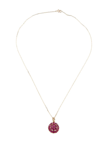 14K Ruby Pendant Necklace