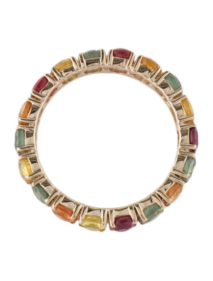 14K 3.73ctw Multi-Sapphire Eternity Band