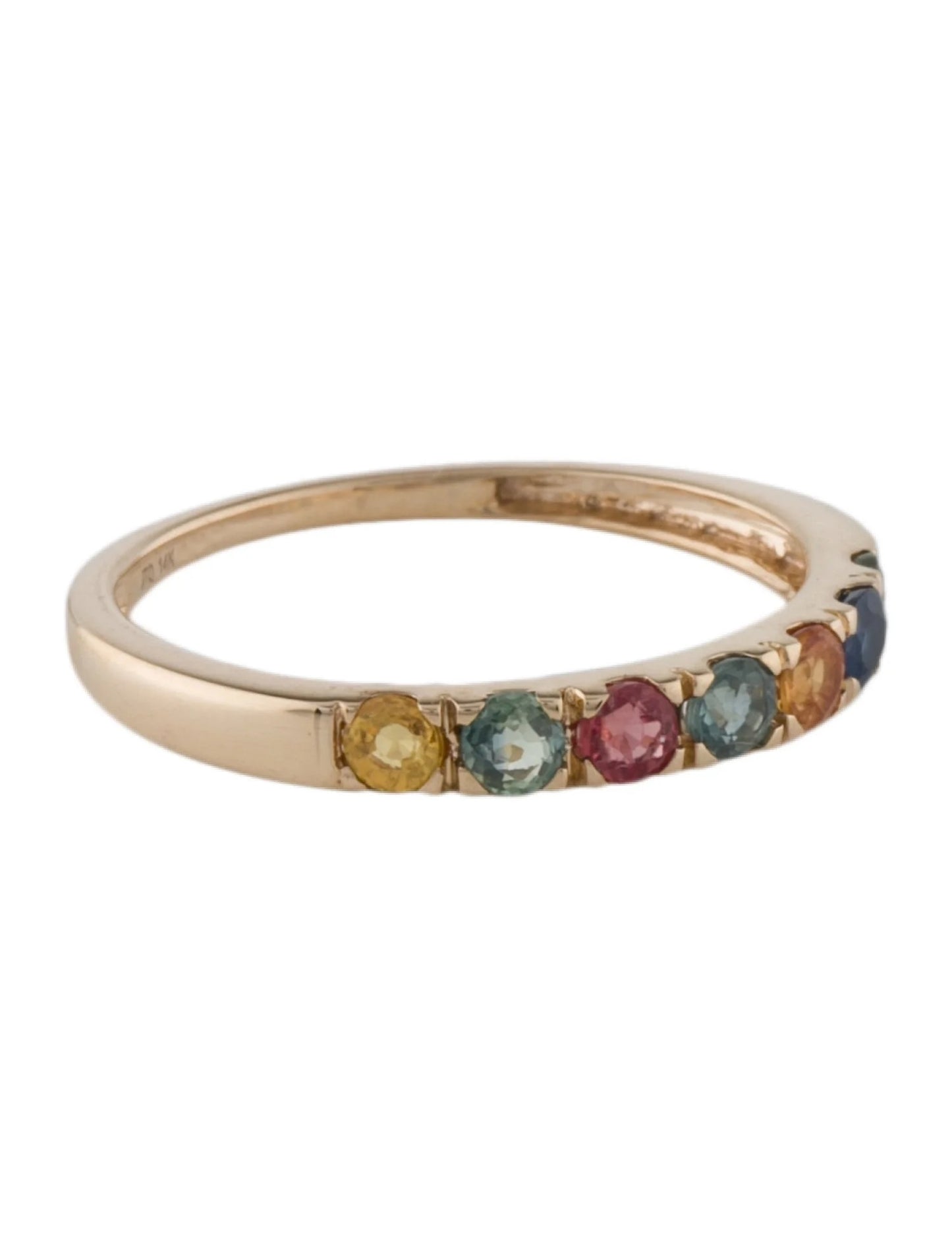 14K MultiSapphire Band