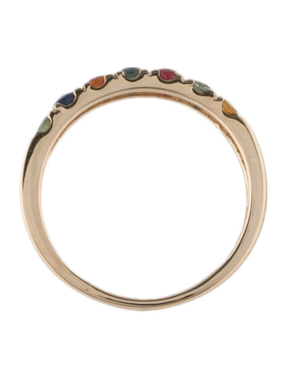14K MultiSapphire Band
