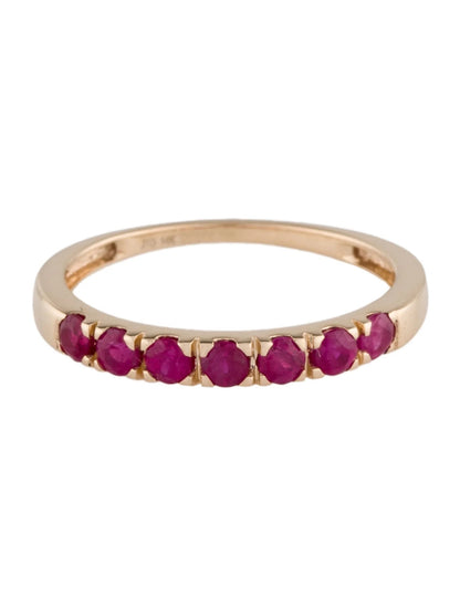 14K Ruby Thin Band