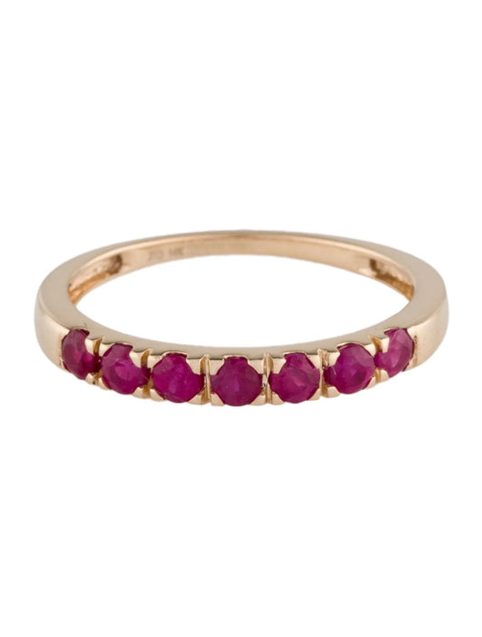 14K Ruby Thin Band