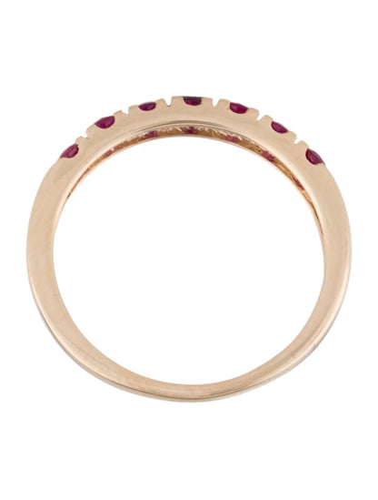 14K Ruby Thin Band