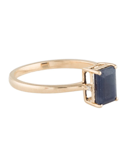 14K 1.18ct Sapphire & Diamond Cocktail Ring