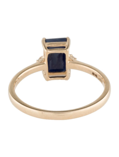 14K 1.18ct Sapphire & Diamond Cocktail Ring
