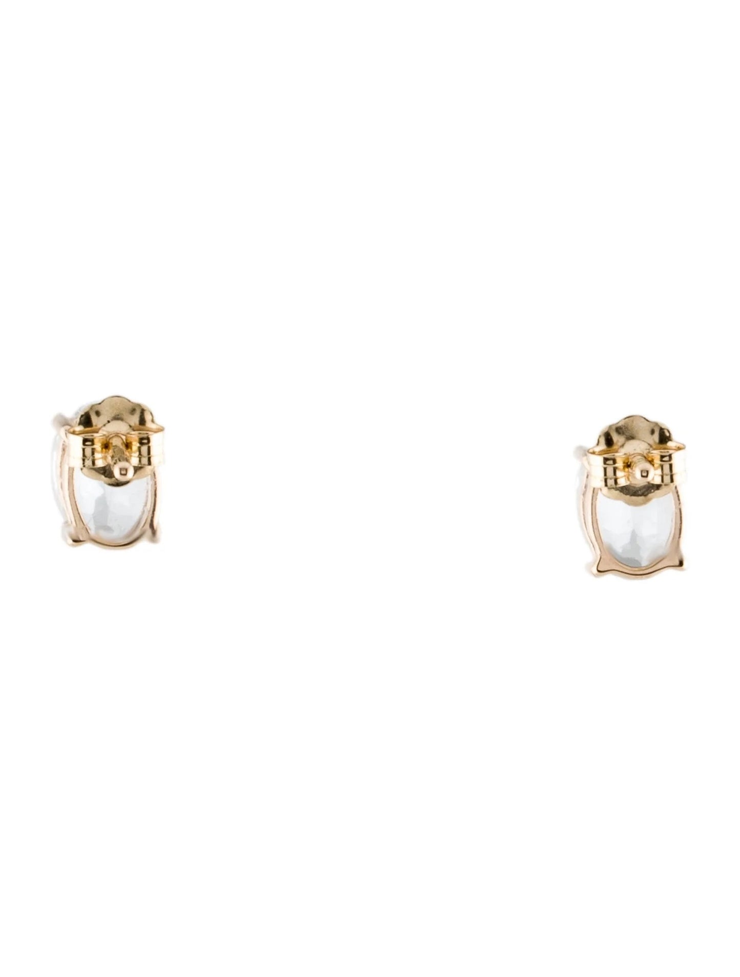 14K Aquamarine Stud Earrings