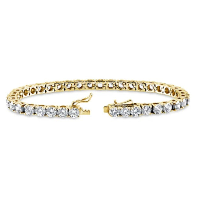 CZ Statement Tennis Bracelet in Gold Flashed Sterling Silver  (17)