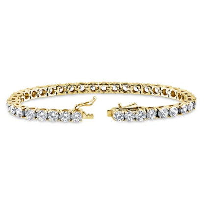 CZ Statement Tennis Bracelet in Gold Flashed Sterling Silver  (17)