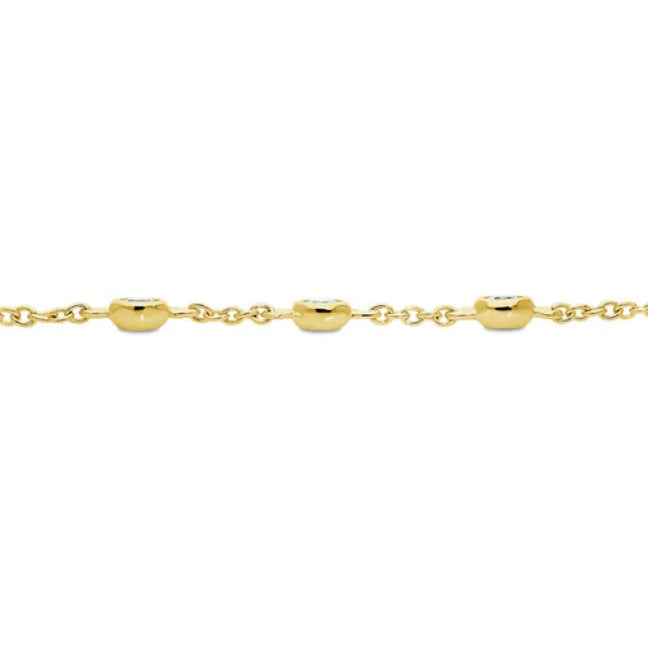 CZ by the Yard Station Bracelet in Gold Flashed Sterling Silver