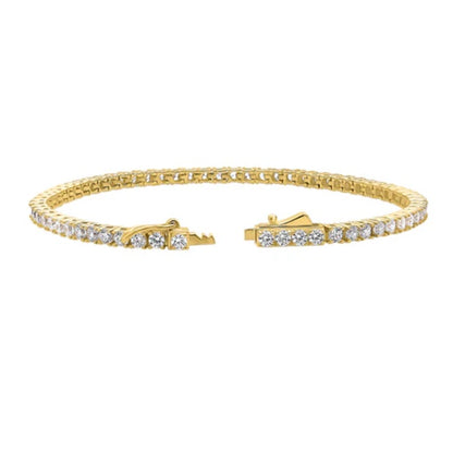 CZ Statement Tennis Bracelet in Gold Flashed Sterling Silver