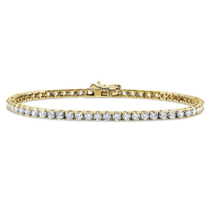 CZ Statement Tennis Bracelet in Gold Flashed Sterling Silver