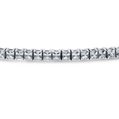 Princess CZ Statement Tennis Bracelet in Sterling Silver