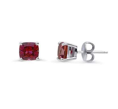 Solitaire CZ Stud Earrings in Sterling Silver 2.5ct