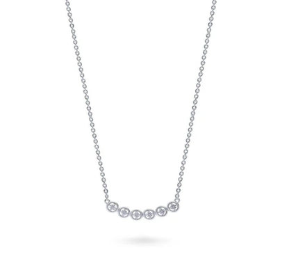 Bubble CZ Pendant Necklace in Sterling Silver