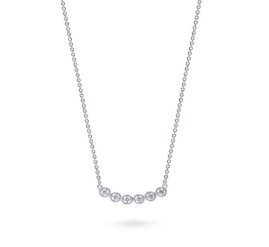 Bubble CZ Pendant Necklace in Sterling Silver