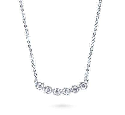 Bubble CZ Pendant Necklace in Sterling Silver