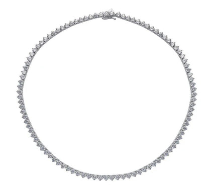 CZ Statement Tennis Necklace in Sterling Silver