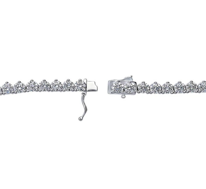 CZ Statement Tennis Necklace in Sterling Silver