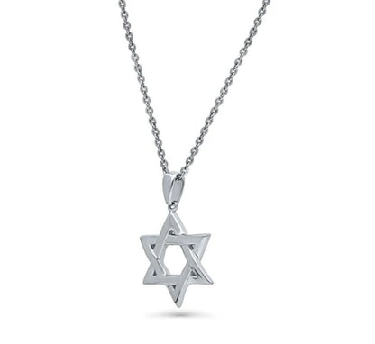 Star of David Pendant Necklace in Sterling Silver