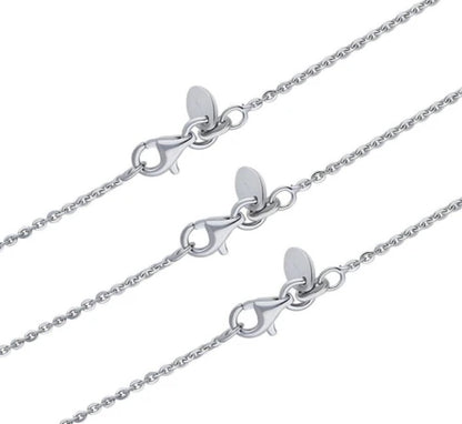 Italian Chain Necklace in Sterling Silver, 3 Piece