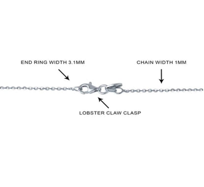 Italian Chain Necklace in Sterling Silver, 3 Piece