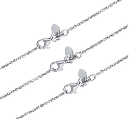 Italian Chain Necklace in Sterling Silver, 3 Piece