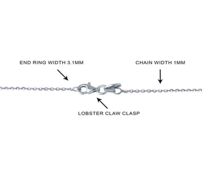 Italian Chain Necklace in Sterling Silver, 3 Piece