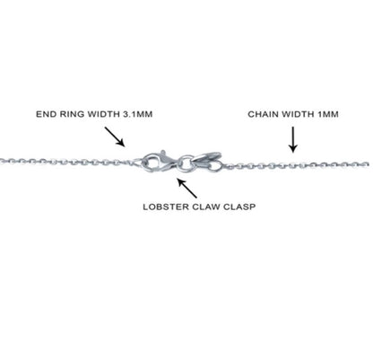 Italian Chain Necklace in Sterling Silver, 3 Piece