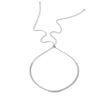 Graduated CZ Statement Tennis Necklace in Sterling Silver