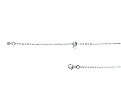 Bar CZ Pendant Necklace in Sterling Silver