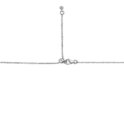 Bar CZ Pendant Necklace in Sterling Silver