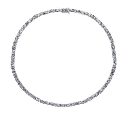 CZ Statement Tennis Necklace in Sterling Silver