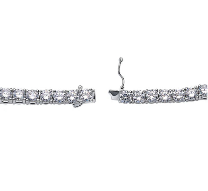 CZ Statement Tennis Necklace in Sterling Silver