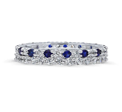 CZ Stackable Ring Set in Sterling Silver