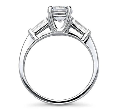 Solitaire 1ct Round CZ Ring in Sterling Silver