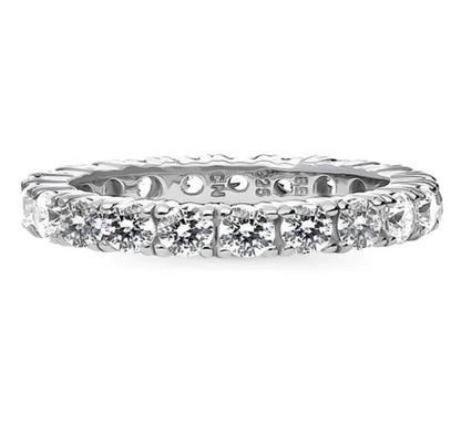 CZ Eternity Ring in Sterling Silver