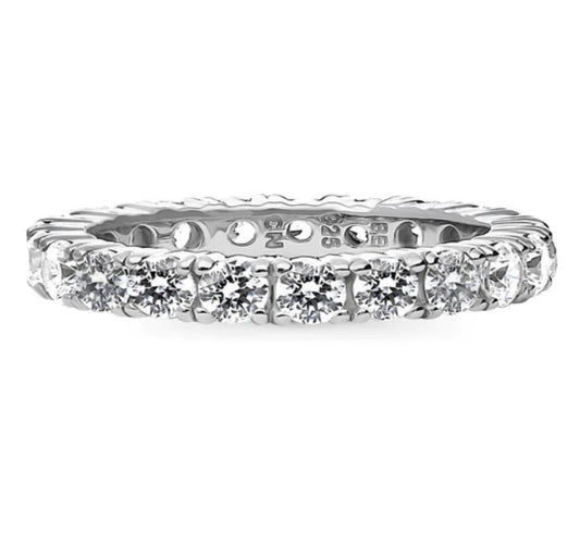 CZ Eternity Ring in Sterling Silver