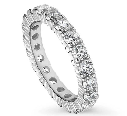 CZ Eternity Ring in Sterling Silver