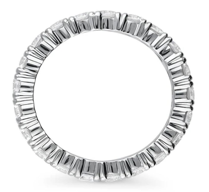 CZ Eternity Ring in Sterling Silver