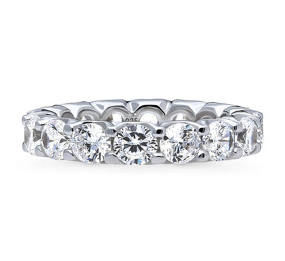 CZ Statement Eternity Ring in Sterling Silver