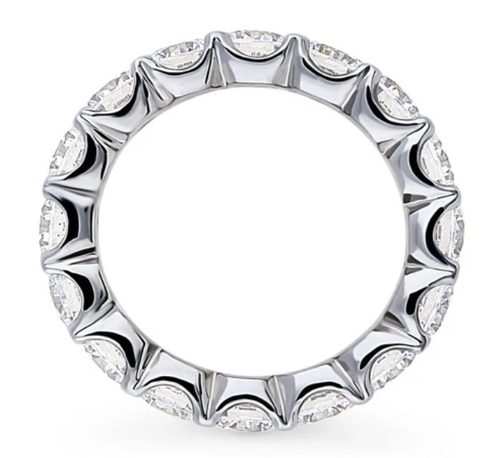 CZ Statement Eternity Ring in Sterling Silver