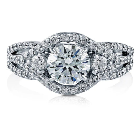 3-Stone Round CZ Ring in Sterling Silver