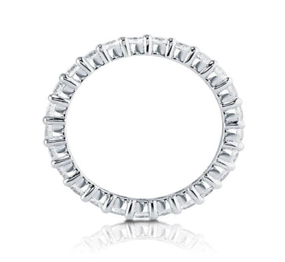 Pave Set CZ Eternity Ring in Sterling Silver